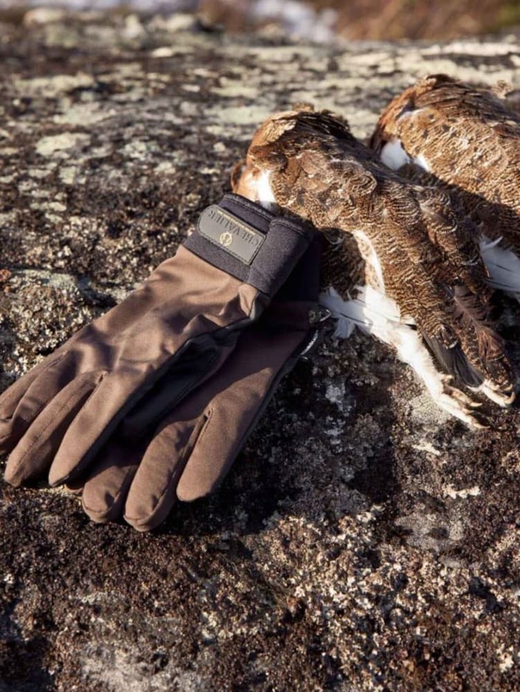 Windblocker Warm Shooting Gloves Leather Brown, view: 1