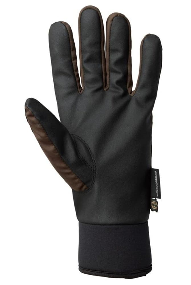 Windblocker Warm Shooting Gloves Leather Brown, view: 2