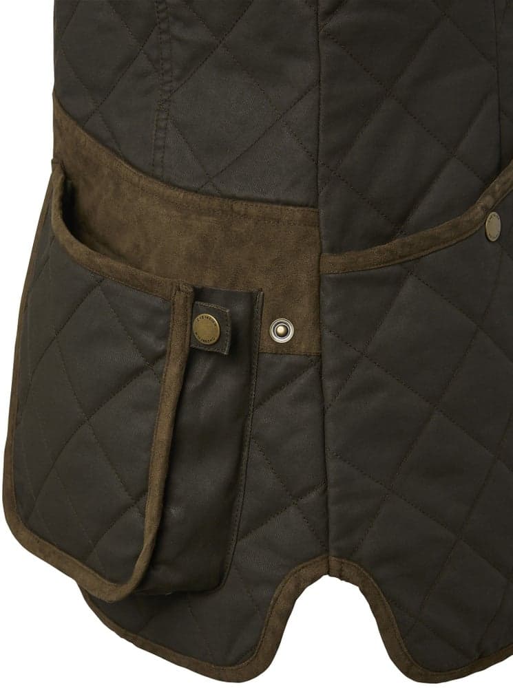 Vintage Shooting Vest Women Leather Brown, view: 2