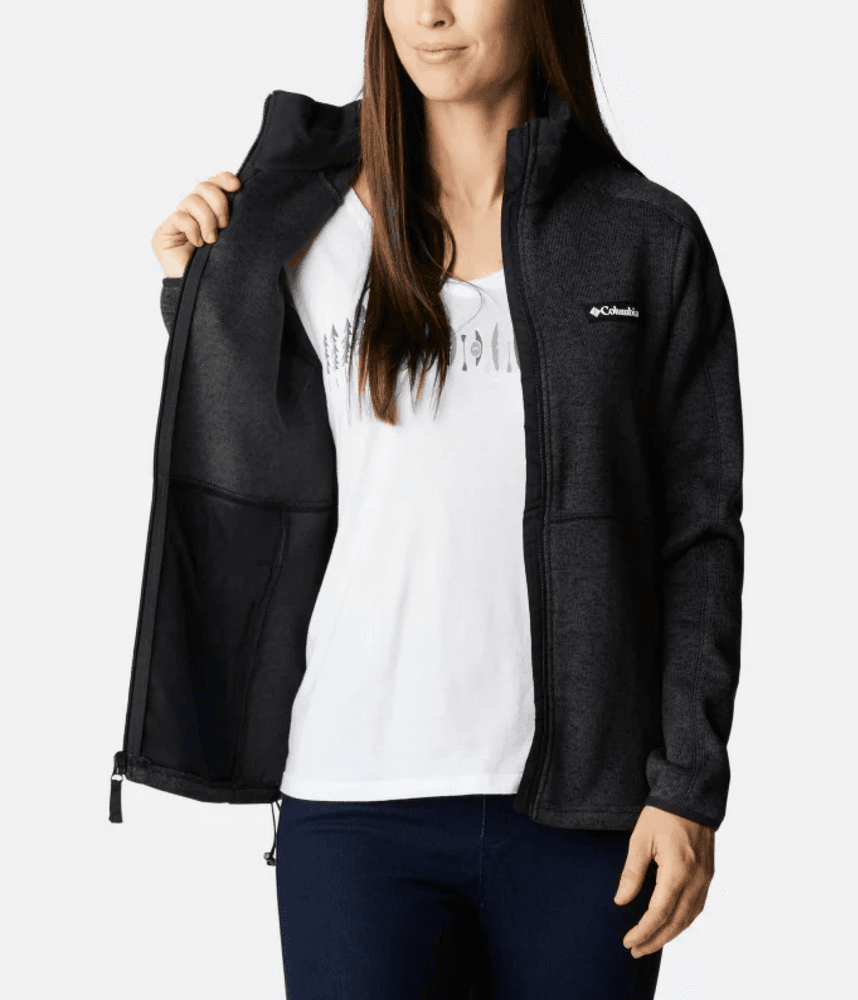 W Sweater Weather Full Zip Black Heather, view: 2