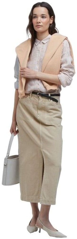 W's Marine Linen Shirt Bran Stripe, view: 5