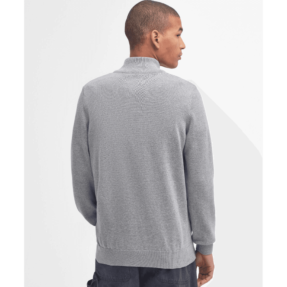 Cotton Half Zip Knit Grey Marl, view: 2
