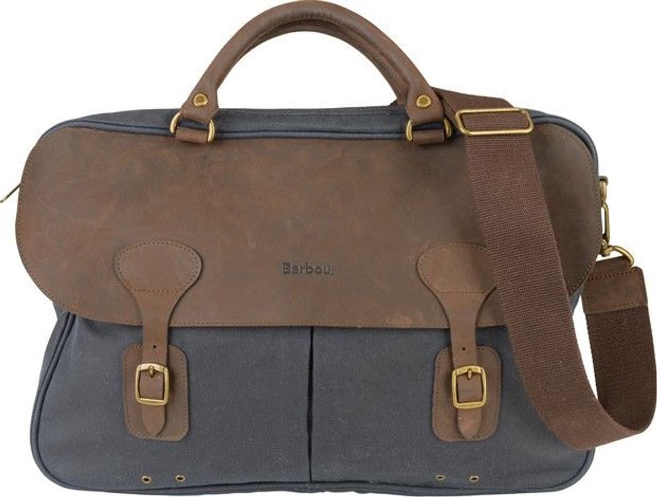 Wax Leather Briefcase Navy, view: 0
