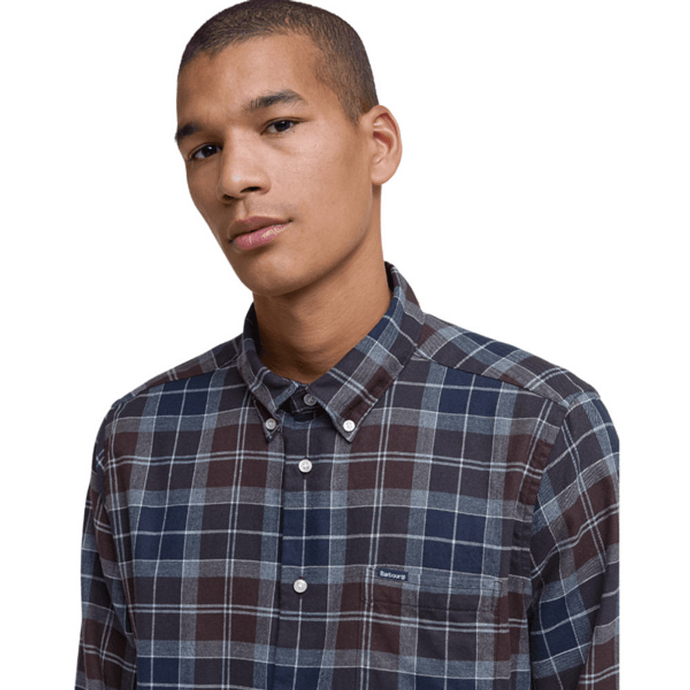 M's Fortrose Tailored Tartan Shirt Midnight Oak Tartan, view: 1