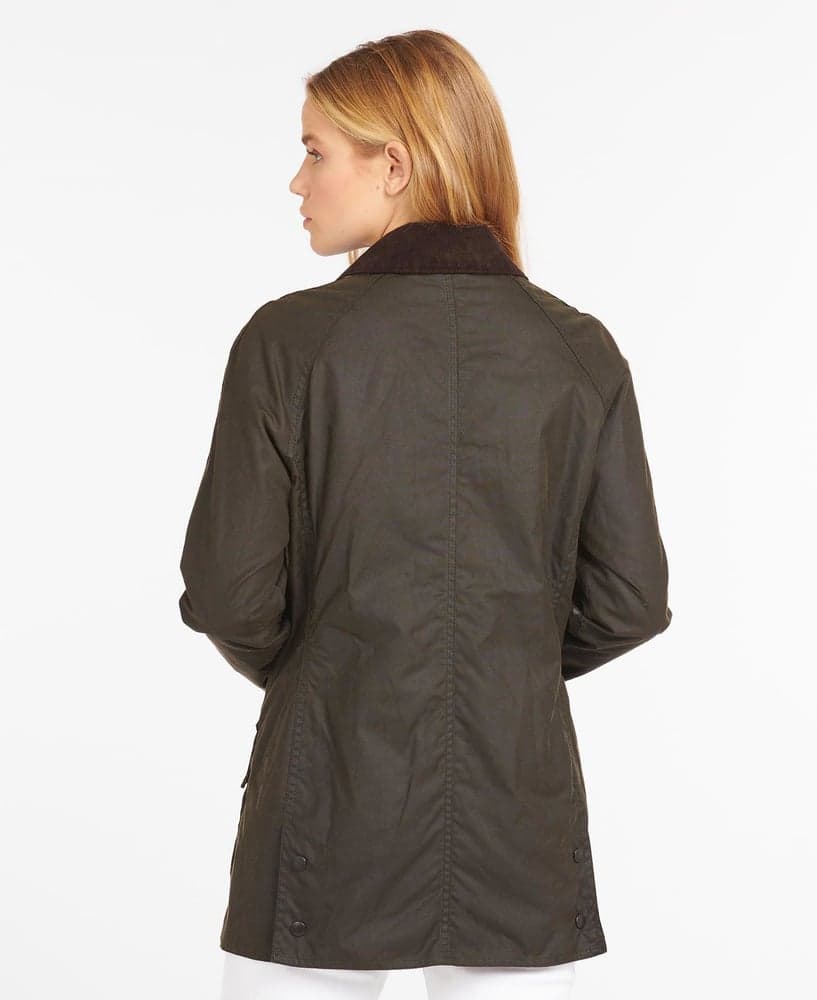 W's Classic Beadnell Wax Jacket Olive, view: 4