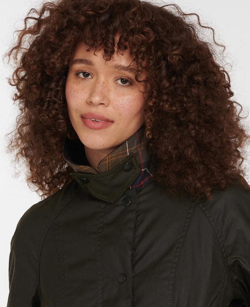 W's Classic Beadnell Wax Jacket Olive, view: 5