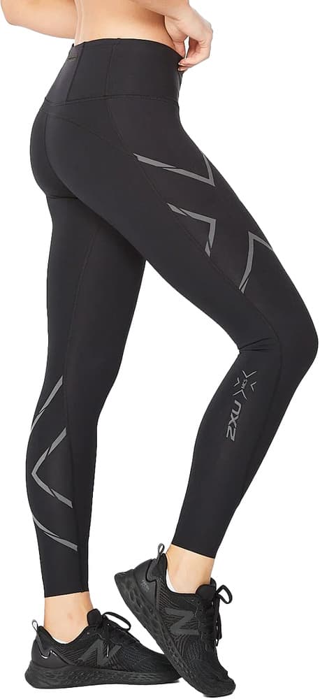 W's Light Speed Mid-Rise Compress Black/ Black Reflective, view: 1