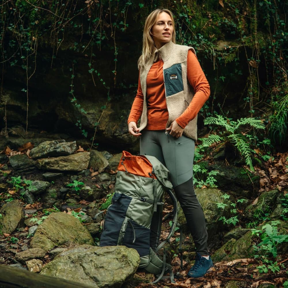 Flok Wool Pile Vest W Sand, view: 1
