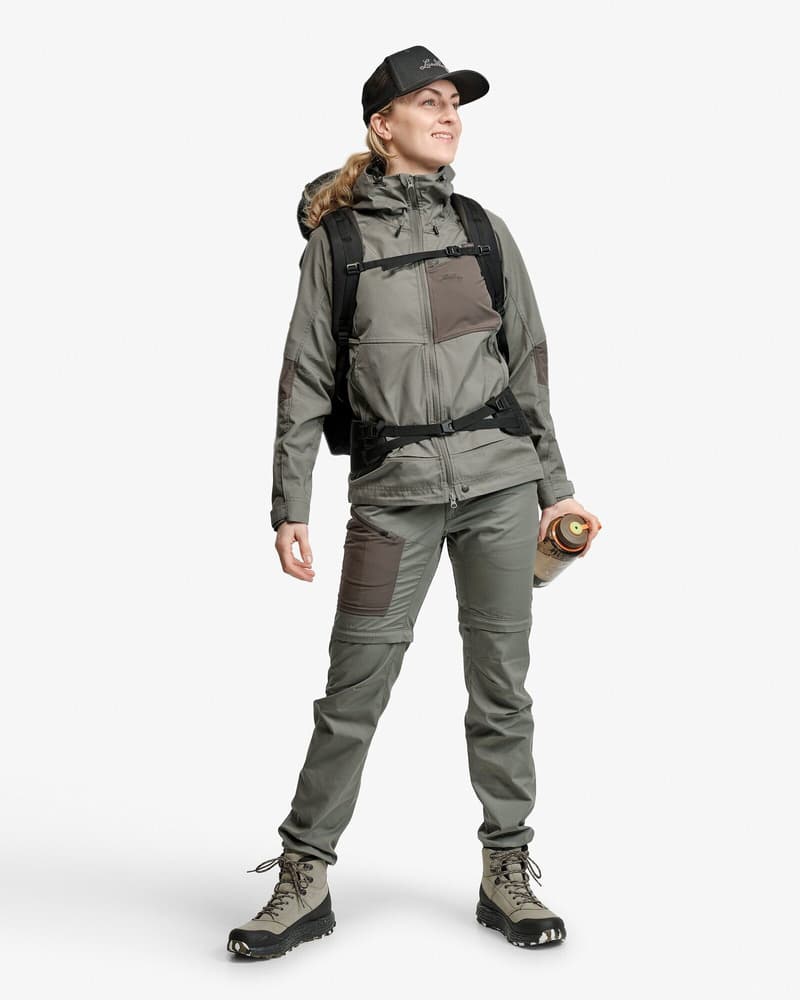 Tived Zip-off Pant W Aloe Green/Forest Green, view: 1