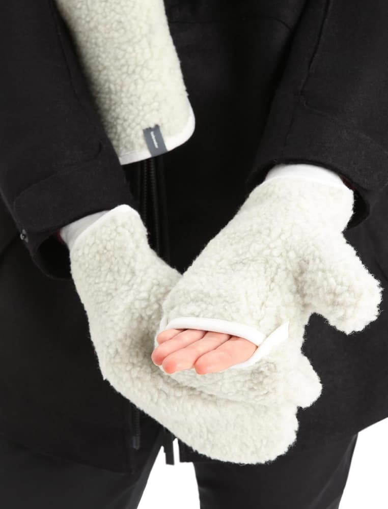 ICL RealFleece Sherpa Mittens Ecru/Hthr, view: 2