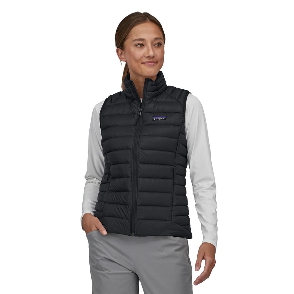 W's Down Sweater Vest Black, view: 2