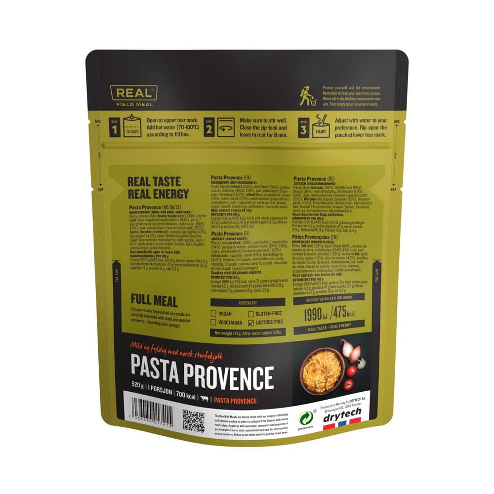 Full meal 700 kcal - Pasta Provence Grønn, view: 2