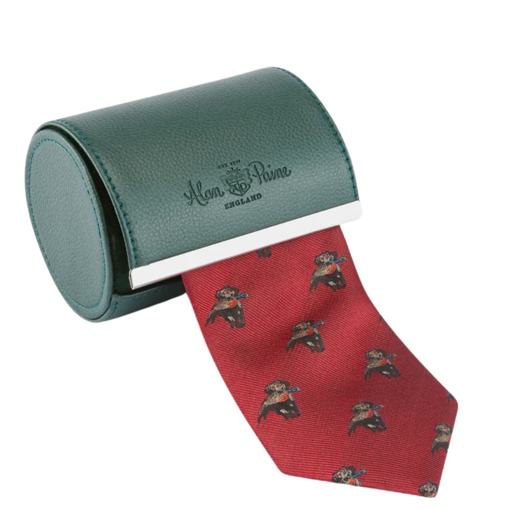 Ripon Silk Tie - Retriever Design Red, view: 0