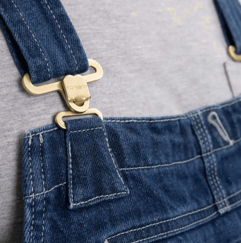 Loose Fit Denim Bib Overall Darkstone, view: 2