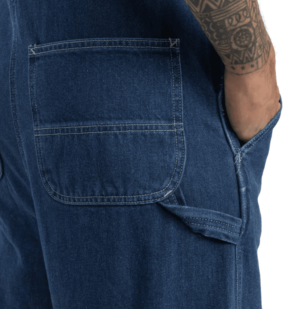 Loose Fit Denim Bib Overall Darkstone, view: 6