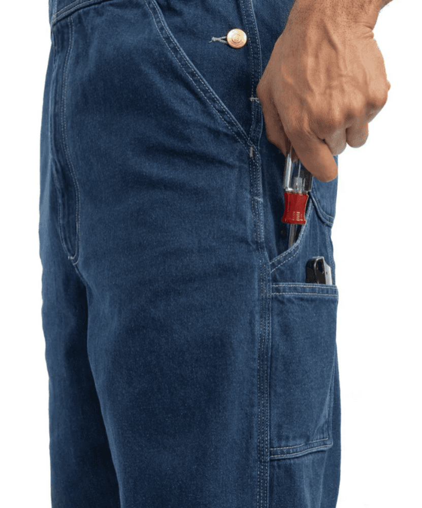 Loose Fit Denim Bib Overall Darkstone, view: 5