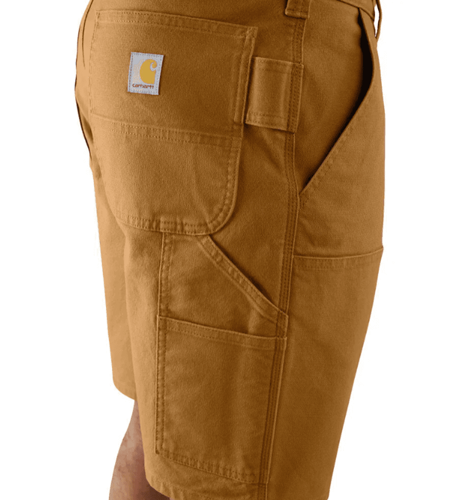 Duck Double Front Shorts CARHARTT® BROWN, view: 3