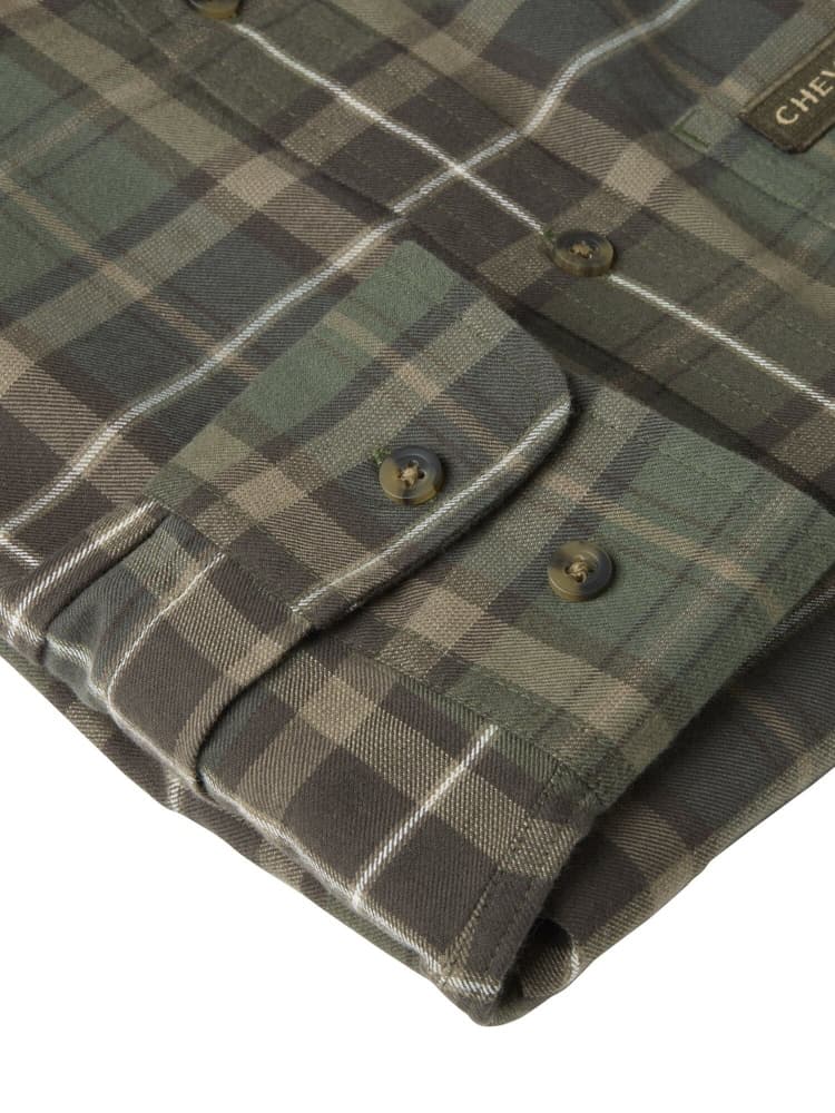 Teal Light Flannel Shirt Men Hemlock Green Checked, view: 3