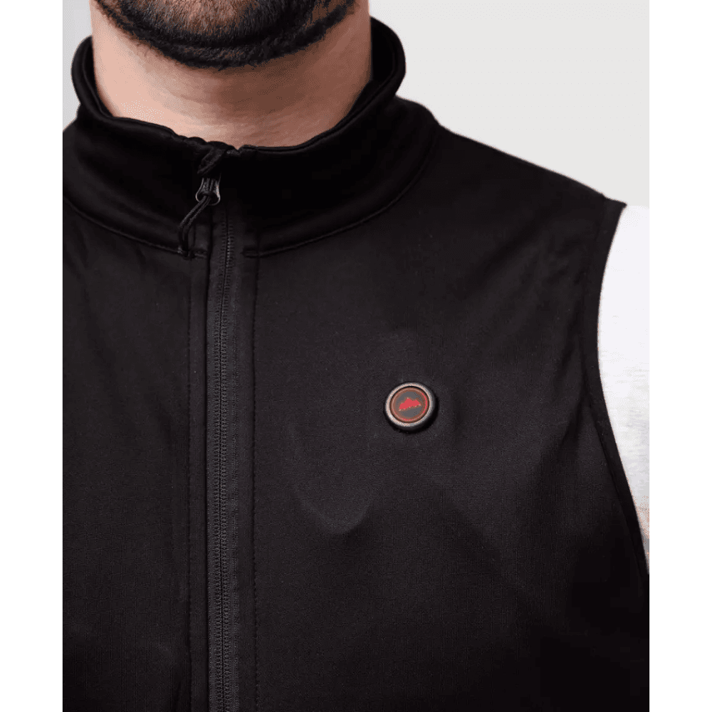 Heatx Heated Fleece Vest Mens Black, view: 3