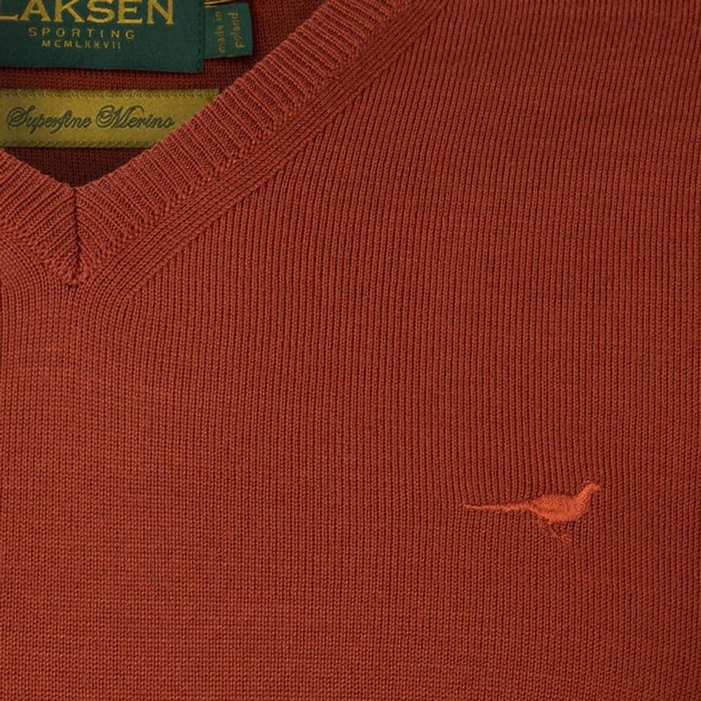 M's Sussex V-Neck Burnt Orange, view: 2