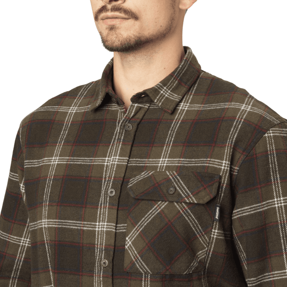 Glen Flanellskjorte Pine Green Check, view: 2