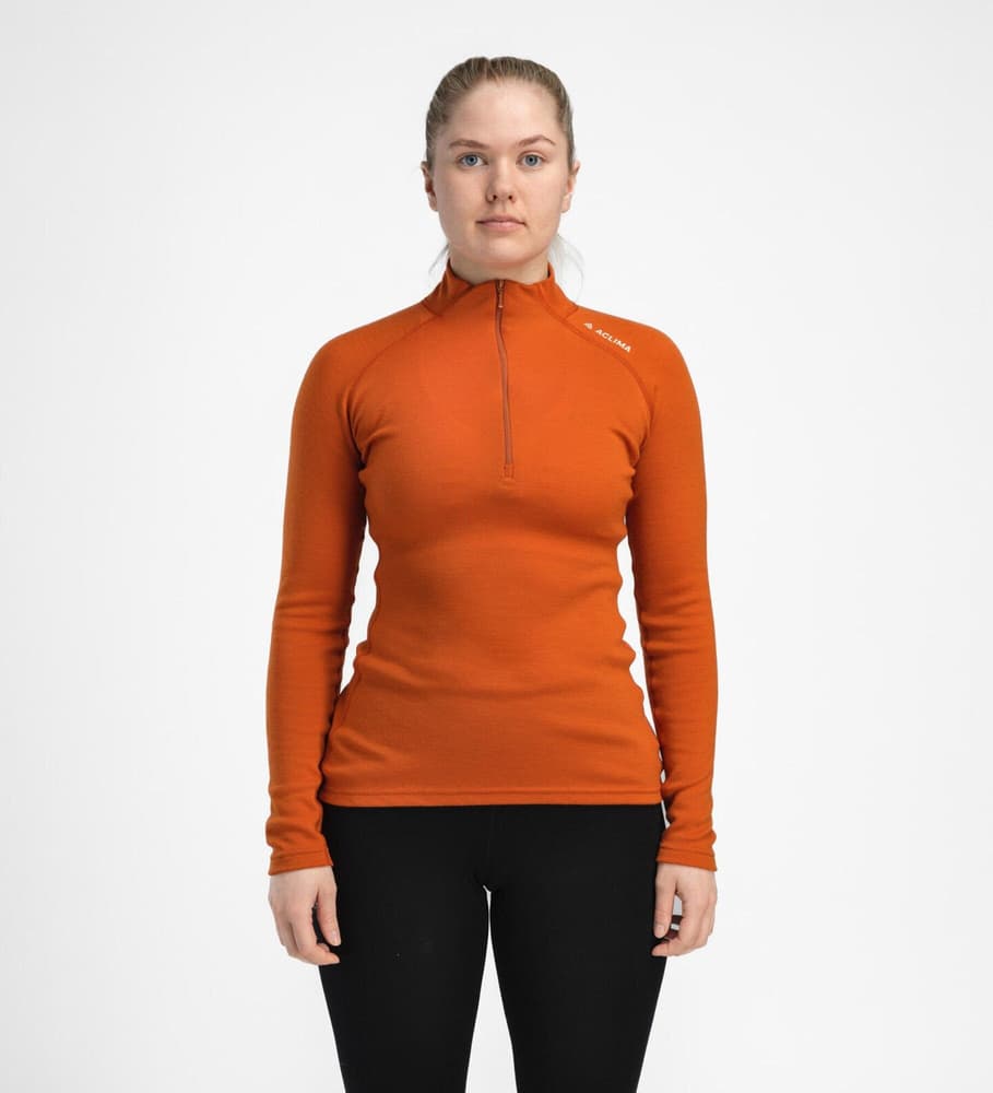 Aclima WarmWool Mockneck W's Gold Flame, view: 3