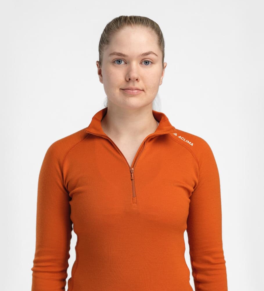 Aclima WarmWool Mockneck W's Gold Flame, view: 4