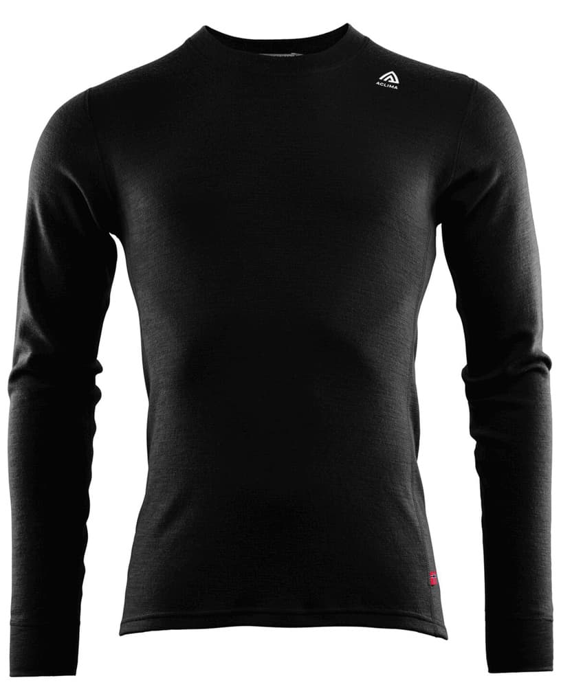 Aclima M's WarmWool Crewneck Shirt Jet Black, view: 0