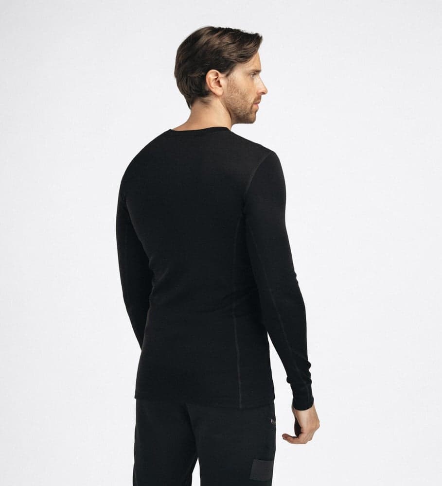 Aclima M's WarmWool Crewneck Shirt Jet Black, view: 3