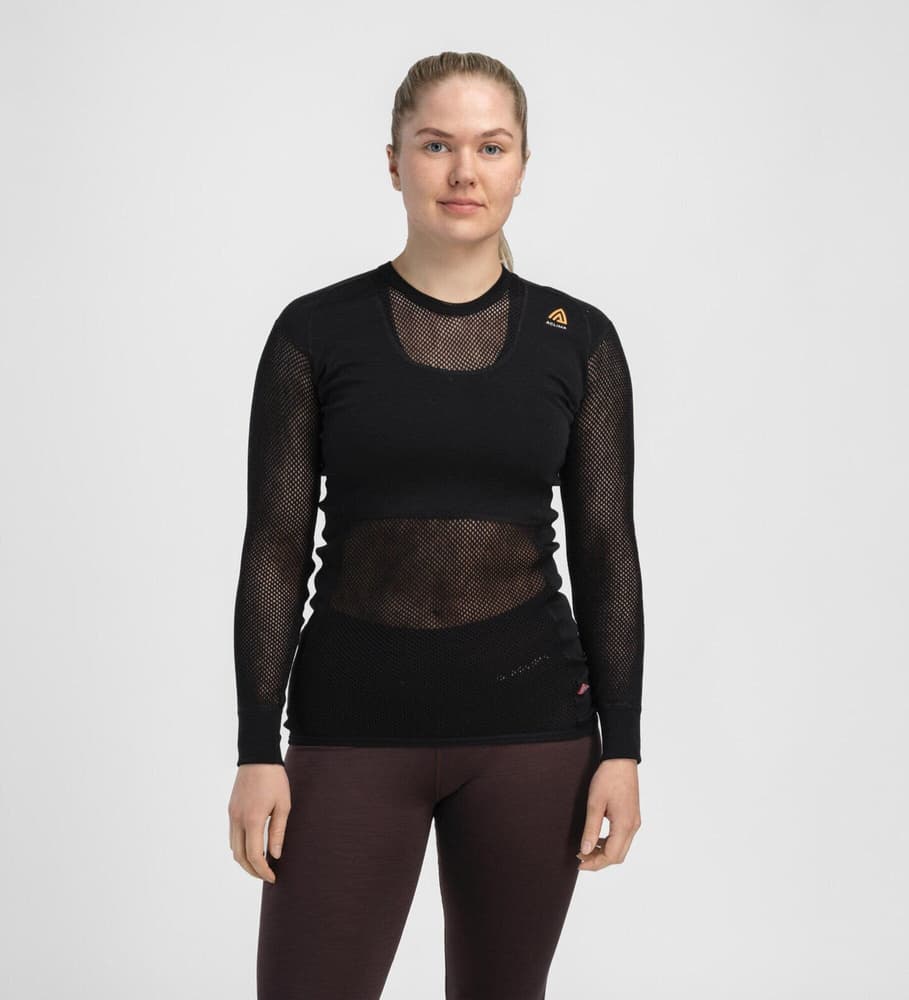 Aclima WoolNet Crewneck Shirt Woman Jet Black, view: 3