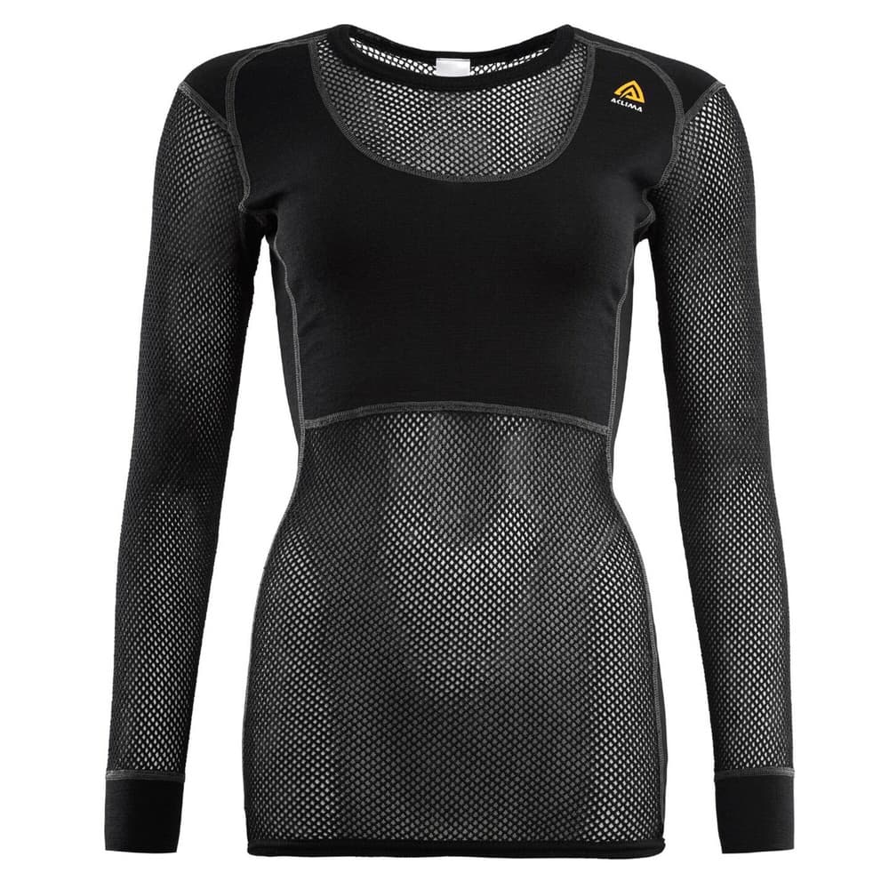 Aclima WoolNet Crewneck Shirt Woman Jet Black, view: 0