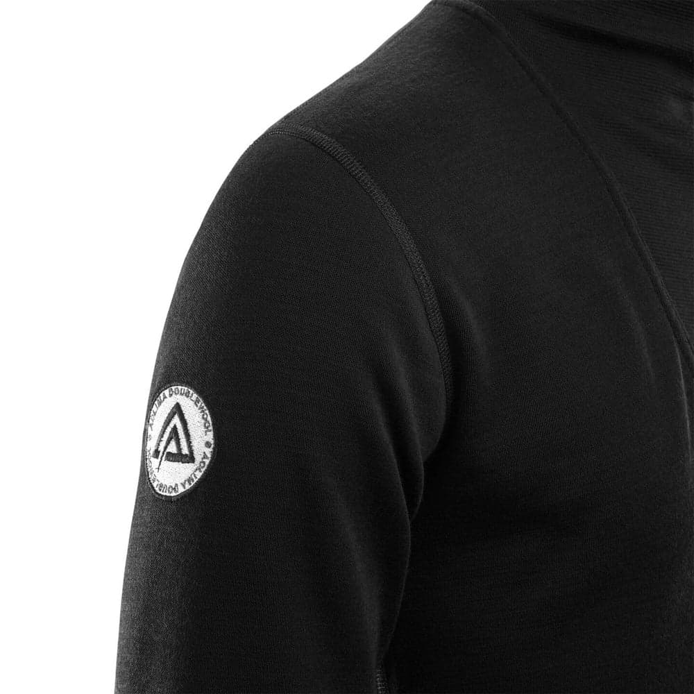 Aclima DoubleWool Polo Shirt Zip Man Jet Black/Marengo, view: 2