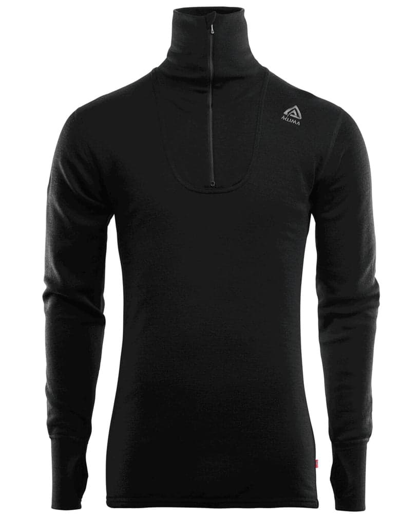 Aclima DoubleWool Polo Shirt Zip Man Jet Black/Marengo, view: 0