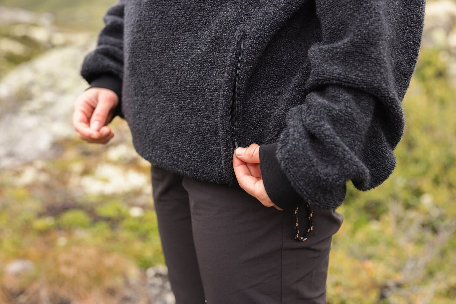 Aclima ReBorn Terry Pullover Unisex Dark Grey Melange, view: 15