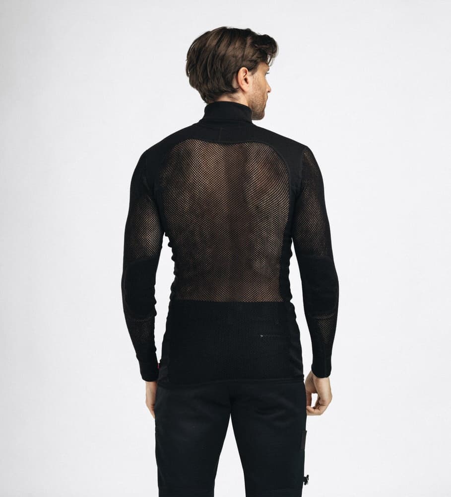 Aclima WoolNet Polo Shirt with Zip Man Jet Black, view: 2
