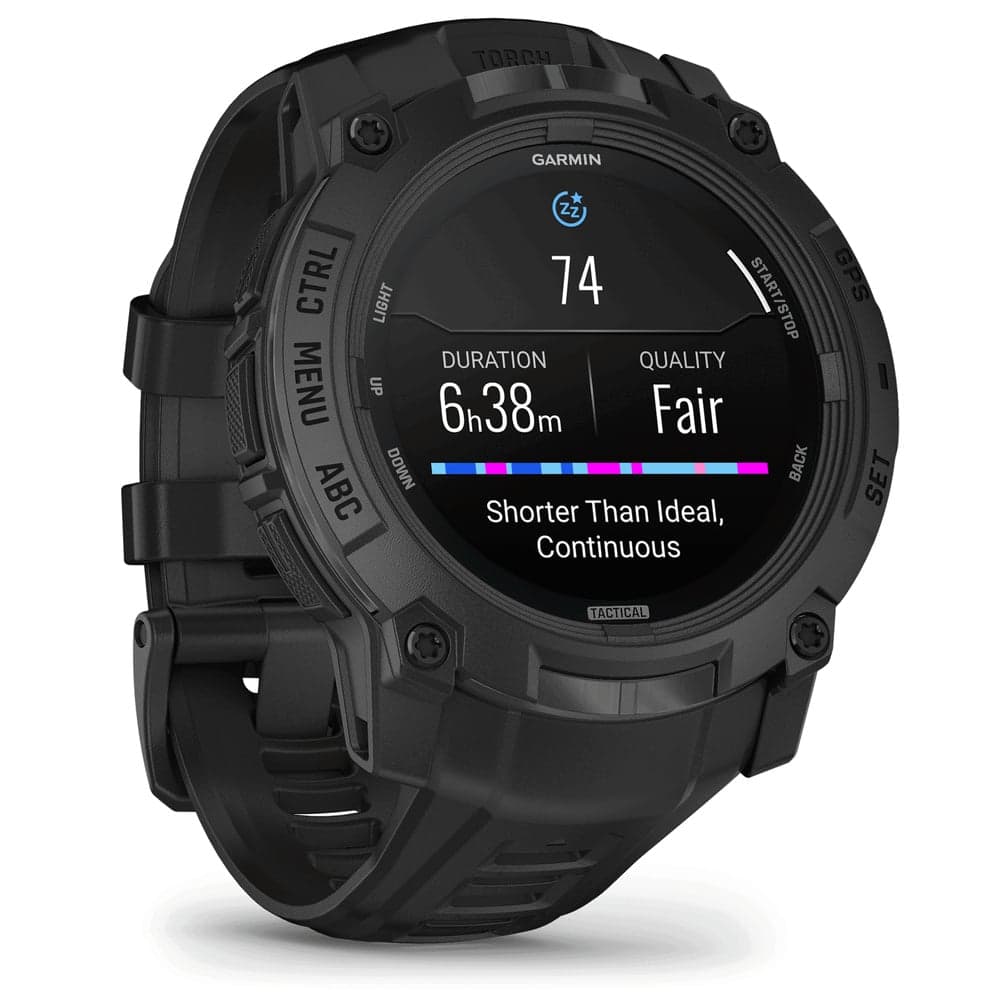 Instinct® 3 50 mm AMOLED Tactical Edition Svart med Svart Armband, view: 2