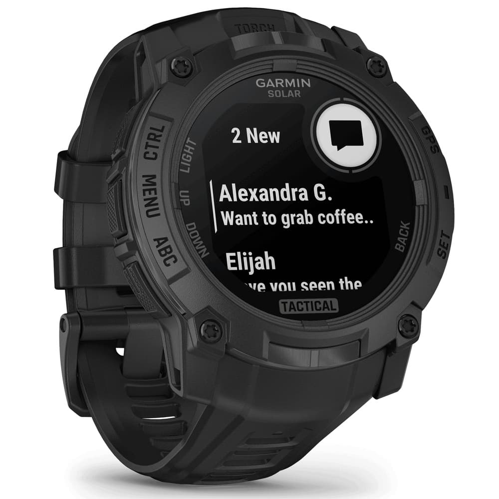 Instinct® 3 50 mm Solar Tactical Edition Svart med Svart Armband, view: 4