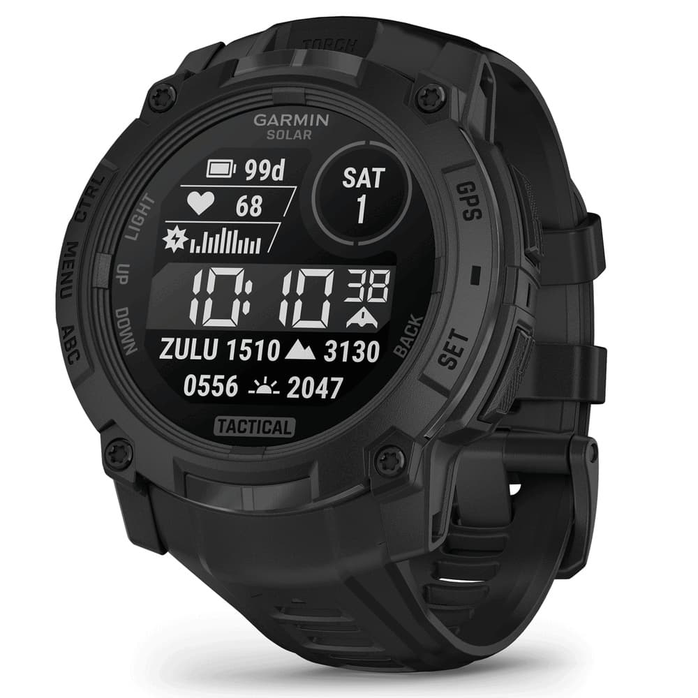 Instinct® 3 50 mm Solar Tactical Edition Svart med Svart Armband, view: 0