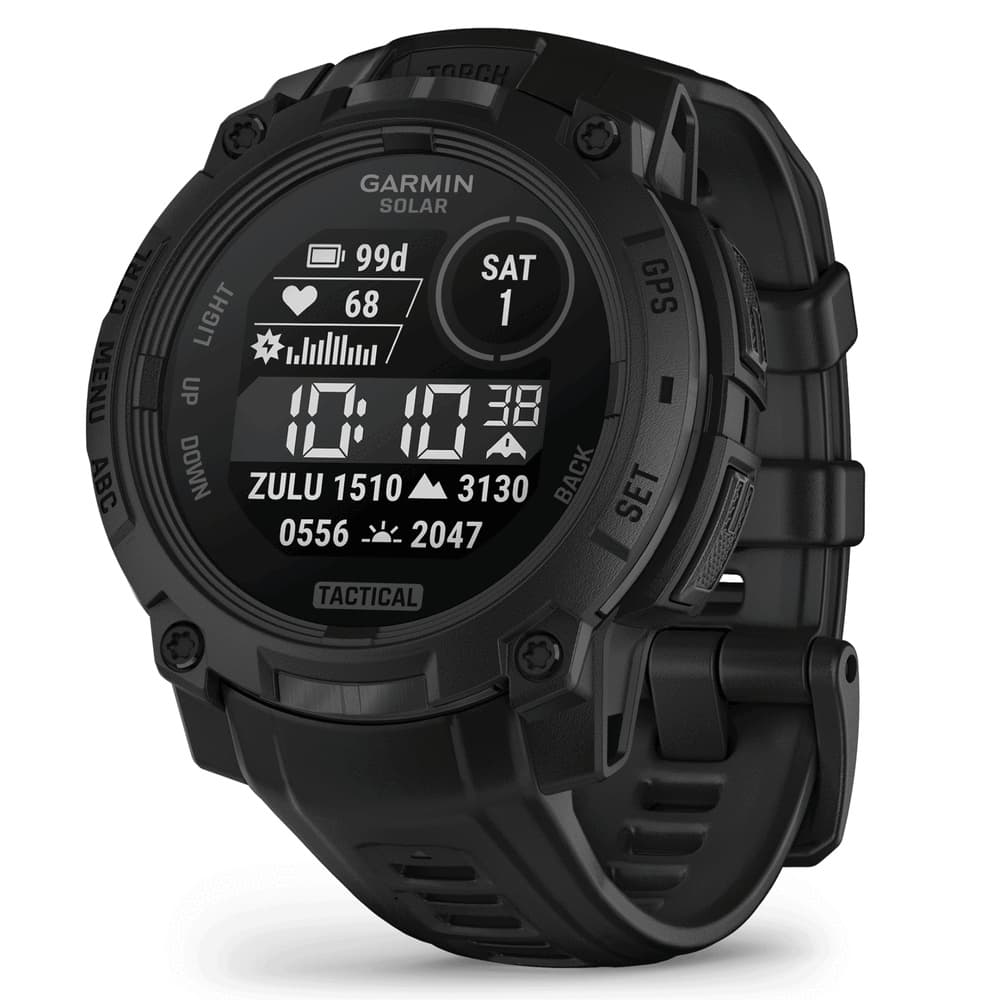 Instinct® 3 45 mm Solar Tactical Edition Svart med Svart Armband, view: 0