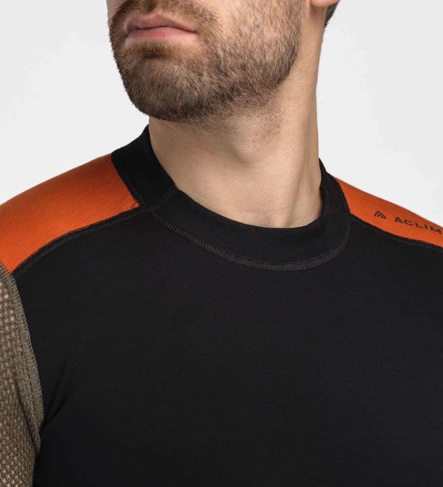 Woolnet Hybrid Crewneck Jet Black/Tarmac/Gold Flame, view: 4