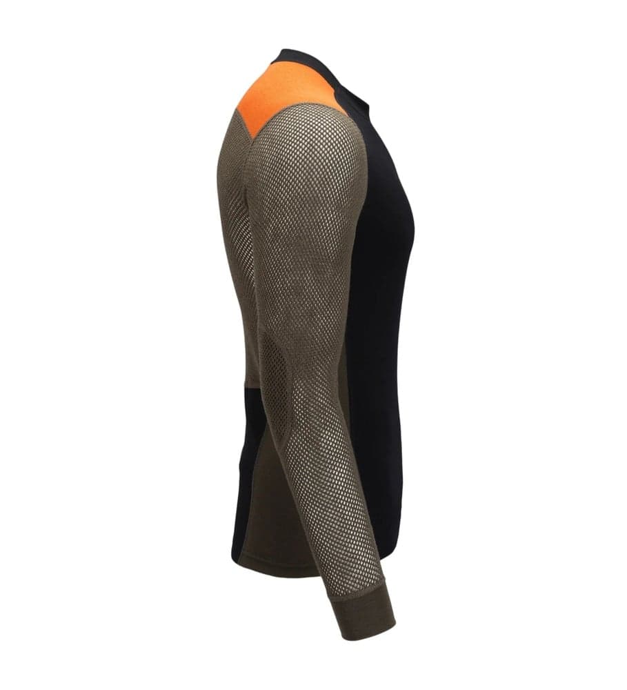 Woolnet Hybrid Crewneck Jet Black/Tarmac/Gold Flame, view: 2