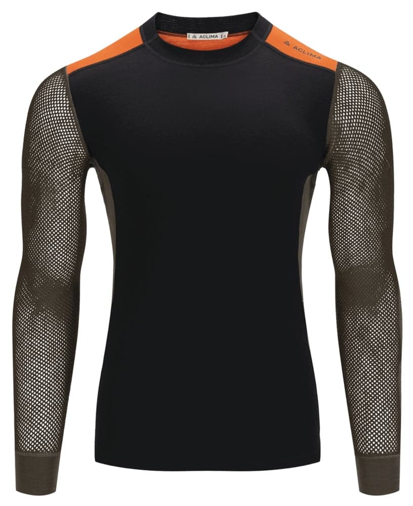 Woolnet Hybrid Crewneck Jet Black/Tarmac/Gold Flame, view: 0