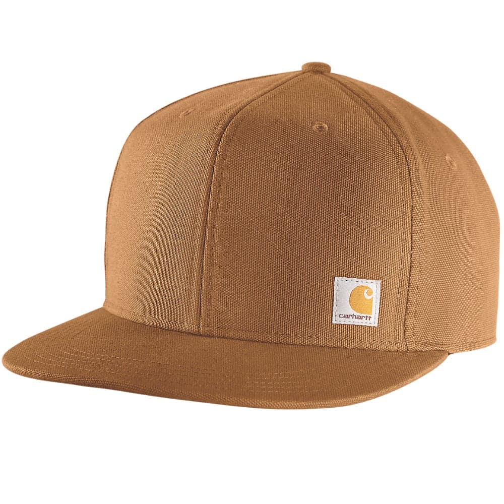 Carhartt M's Firm Duck Flat Brim Cap Carhartt® Brown, view: 0