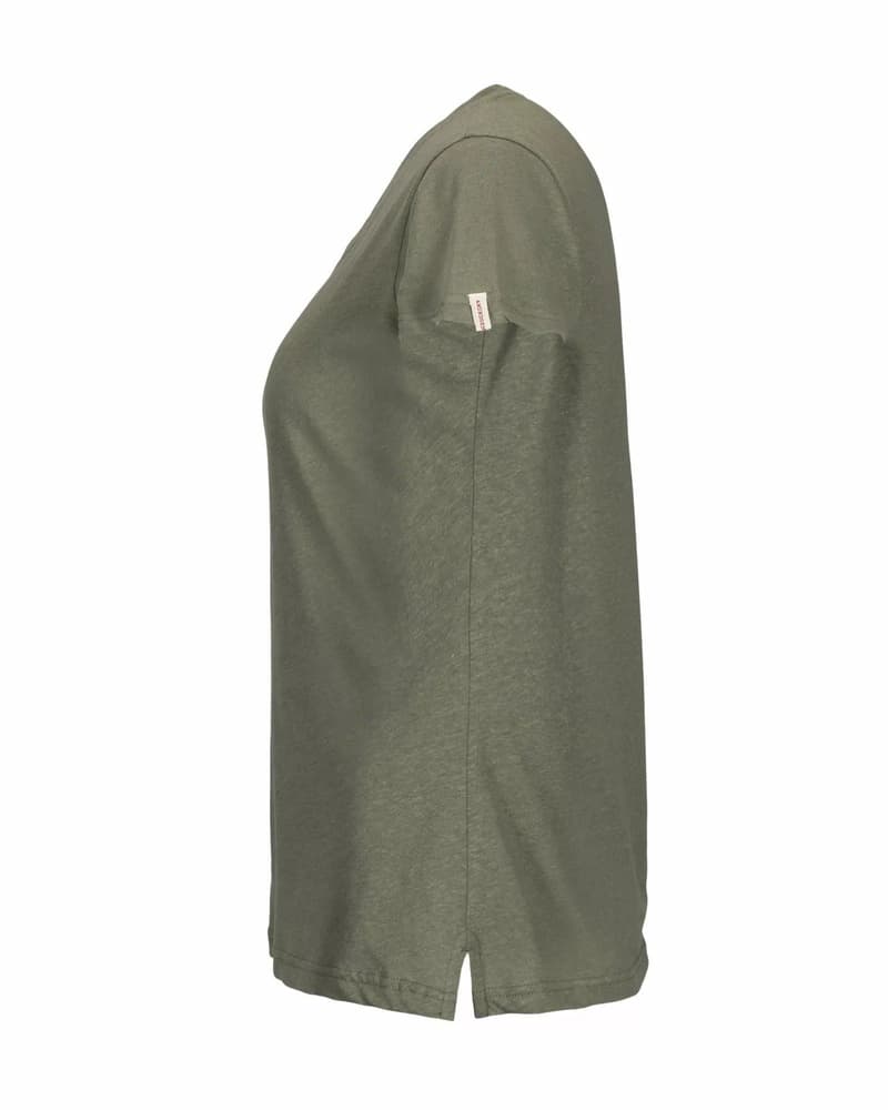 Linen Tee Womens Olive Ash, view: 2