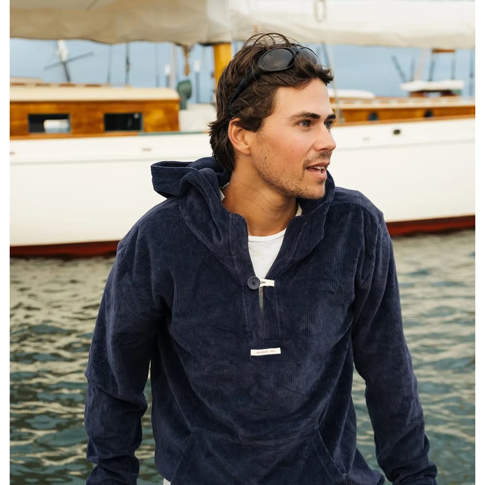 Comfy Cord Hood Mens Faded Navy, view: 3