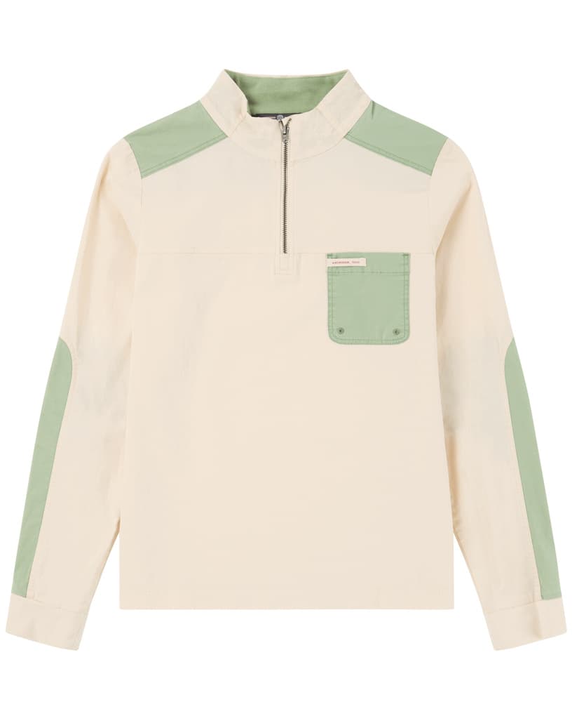 Ditch-Hiker Pullover Womens Oatmeal/Faded Willow Green, view: 0