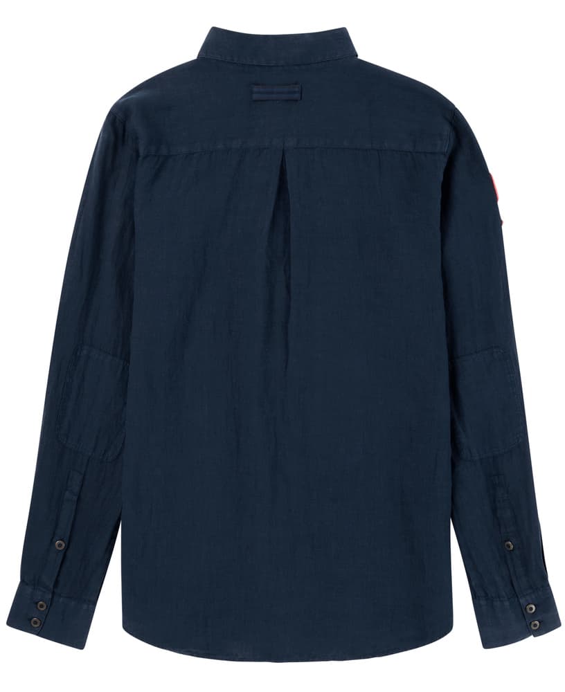Safari Linen Shirt Mens Faded Navy, view: 1
