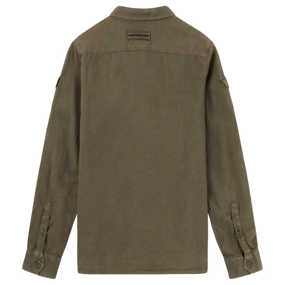 Traveller's Linen Shirt Womens Olive, view: 1