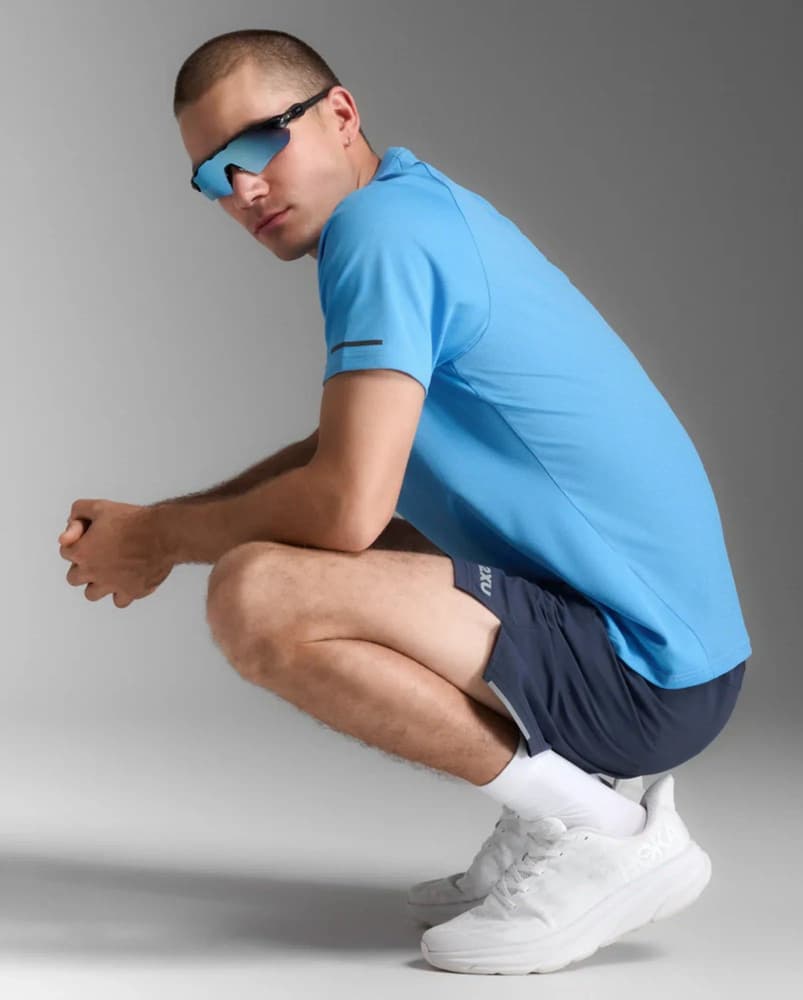Aero Tee M´s Azure Blue / Black Reflective, view: 2