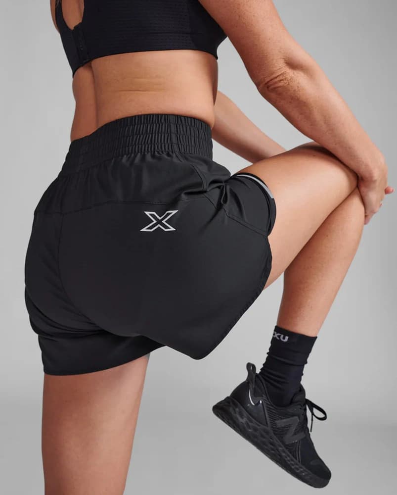 Aero Hi-Rise 4 Inch Shorts W´s Black / Silver Reflective, view: 4